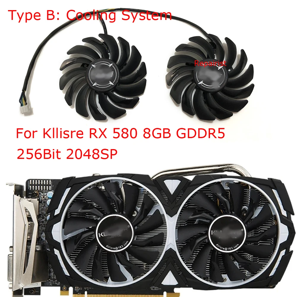 2 teile/satz,vga gpu Kühler, G – Rx 580 8Gb 2048Sp Gpu Bewertung und Preis
